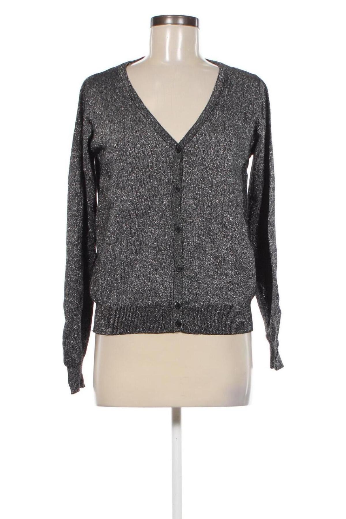 Cardigan de damă Janina, Mărime M, Culoare Argintiu, Preț 95,39 Lei