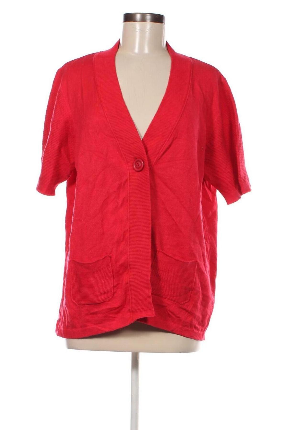 Damen Strickjacke Rabe, Größe XL, Farbe Rot, Preis € 3,49