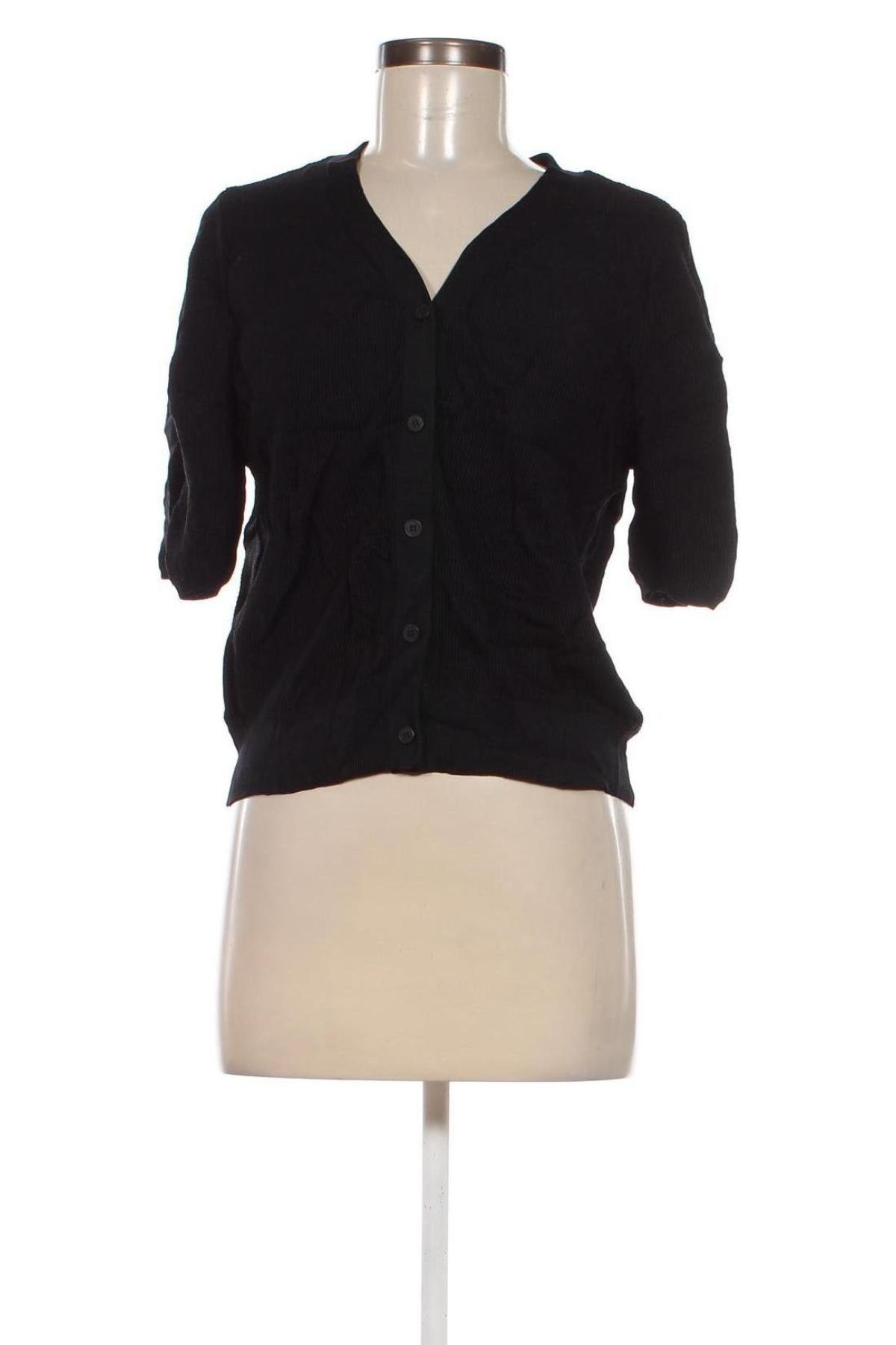 Cardigan de damă SANS & SANS, Mărime L, Culoare Negru, Preț 21,99 Lei