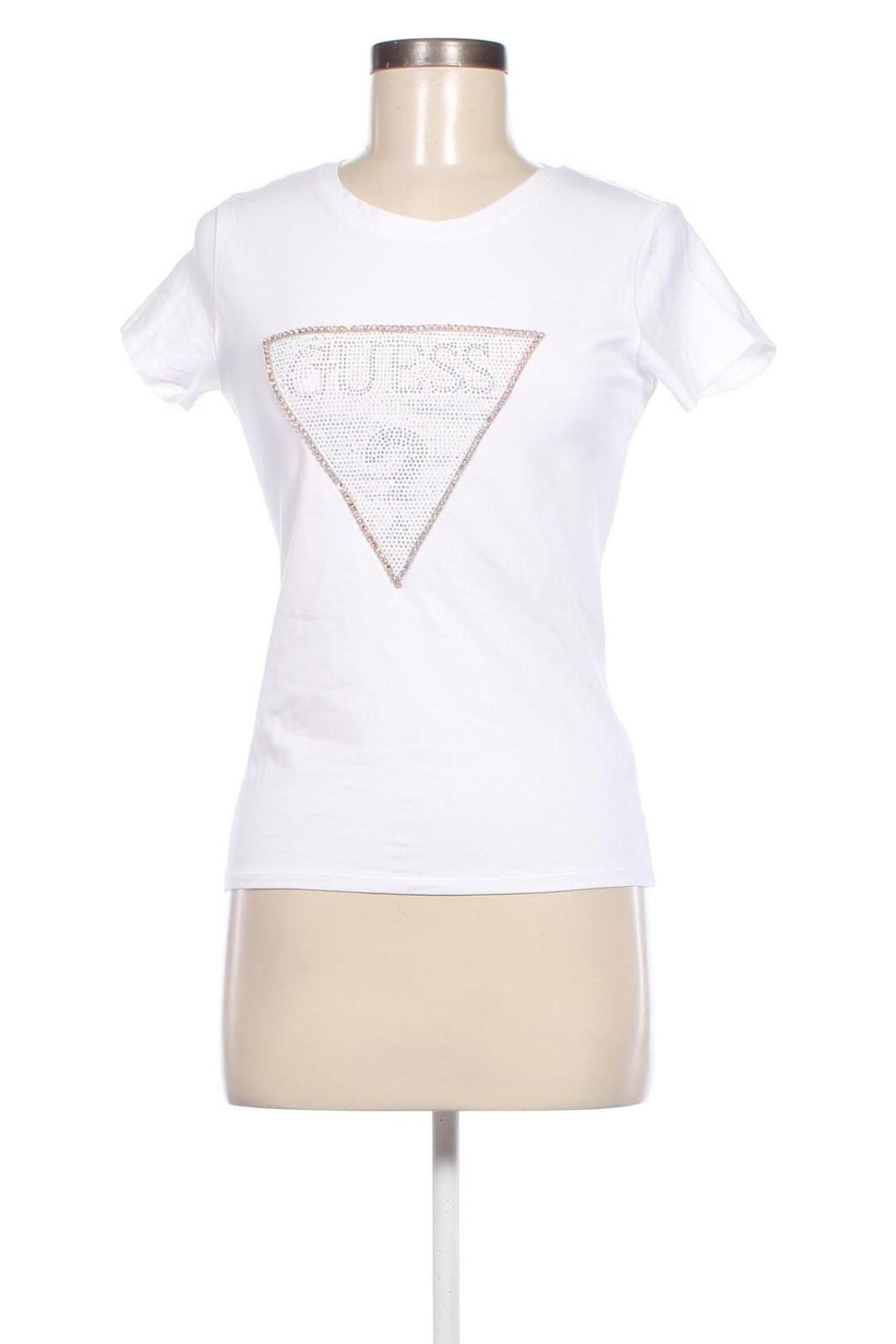 Damen T-Shirt Guess, Größe M, Farbe Weiß, Preis 37,11 €