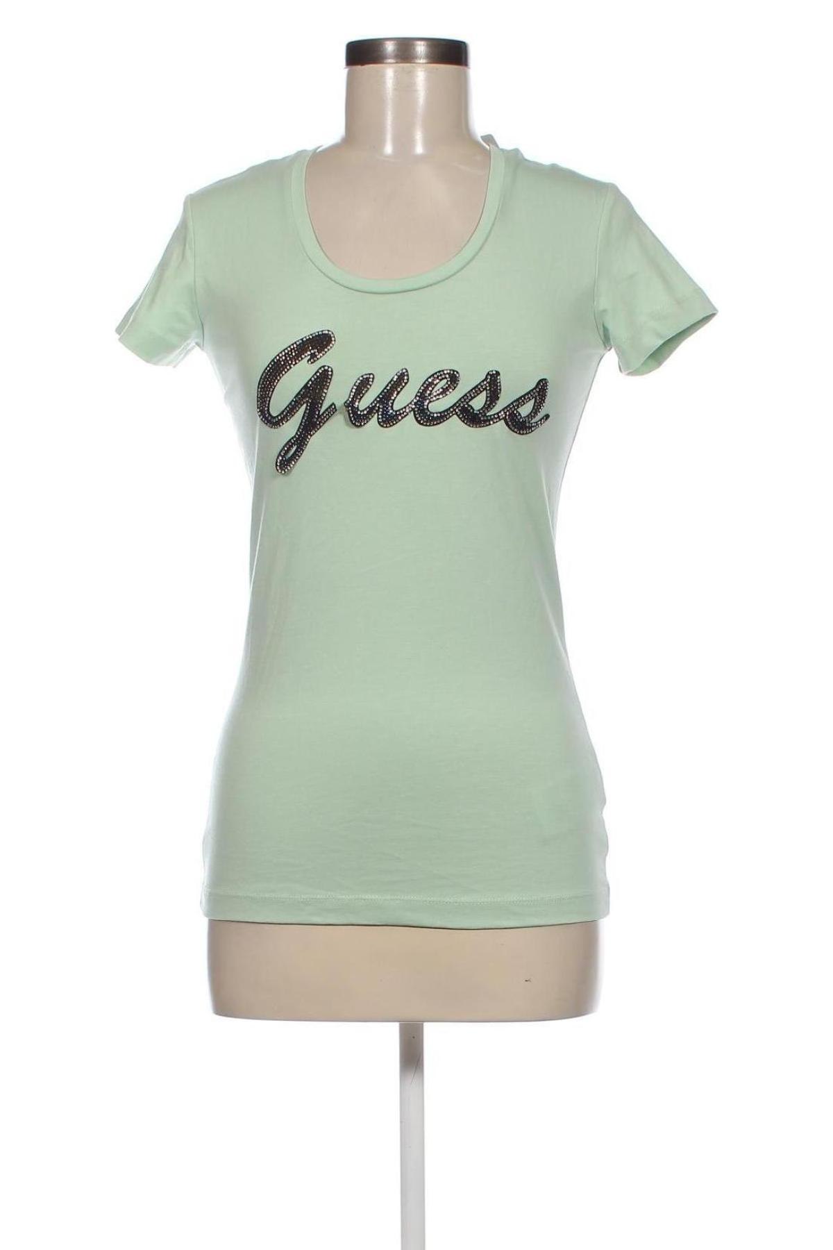 Γυναικείο t-shirt Guess, Μέγεθος S, Χρώμα Πράσινο, Τιμή 19,79 €