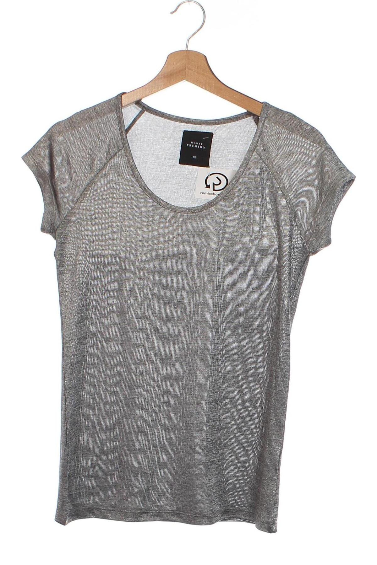 Damen T-Shirt House, Größe XS, Farbe Silber, Preis 2,49 €