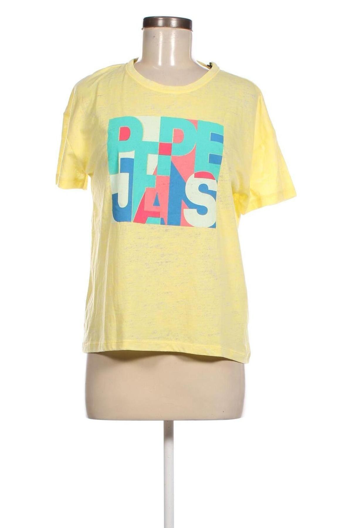 Damski T-shirt Pepe Jeans, Rozmiar M, Kolor Żółty, Cena 74,99 zł