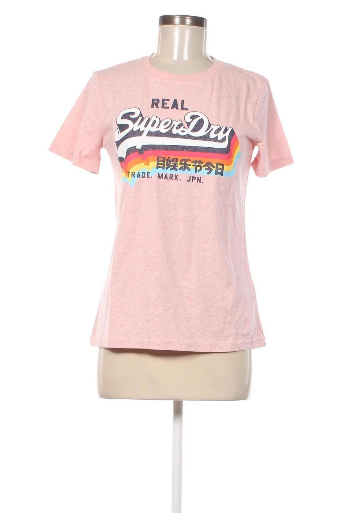 Damski T-shirt Superdry, Rozmiar M, Kolor Różowy, Cena 37,99 zł