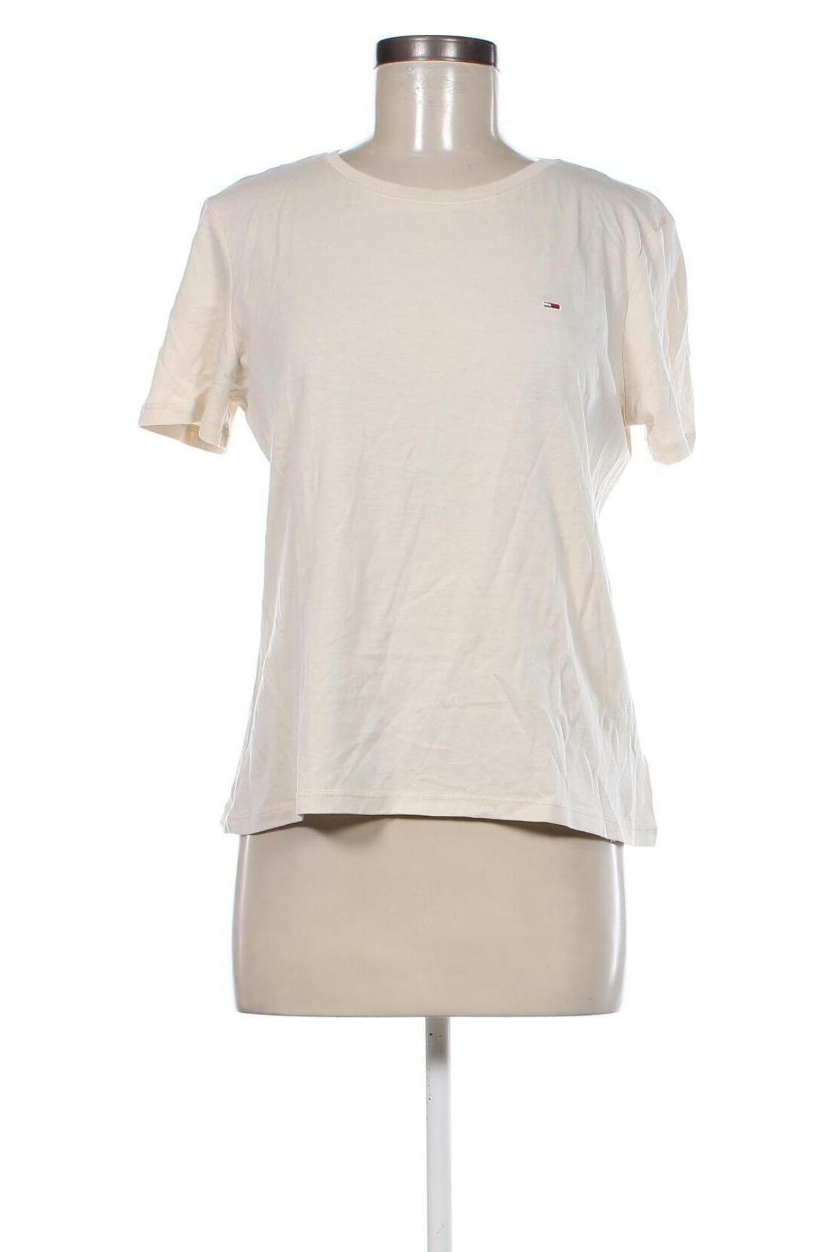 Γυναικείο t-shirt Tommy Jeans, Μέγεθος M, Χρώμα Εκρού, Τιμή 17,99 €