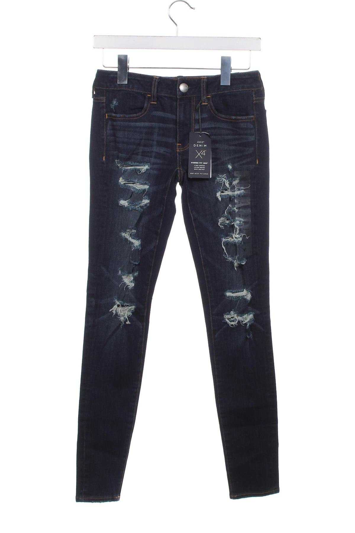 Damskie jeansy American Eagle, Rozmiar XS, Kolor Niebieski, Cena 149,99 zł