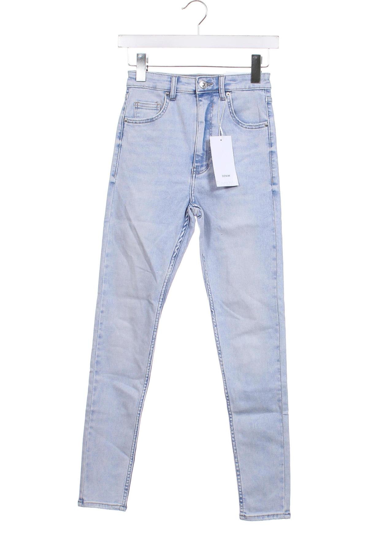 Damskie jeansy Bershka, Rozmiar S, Kolor Niebieski, Cena 87,99 zł