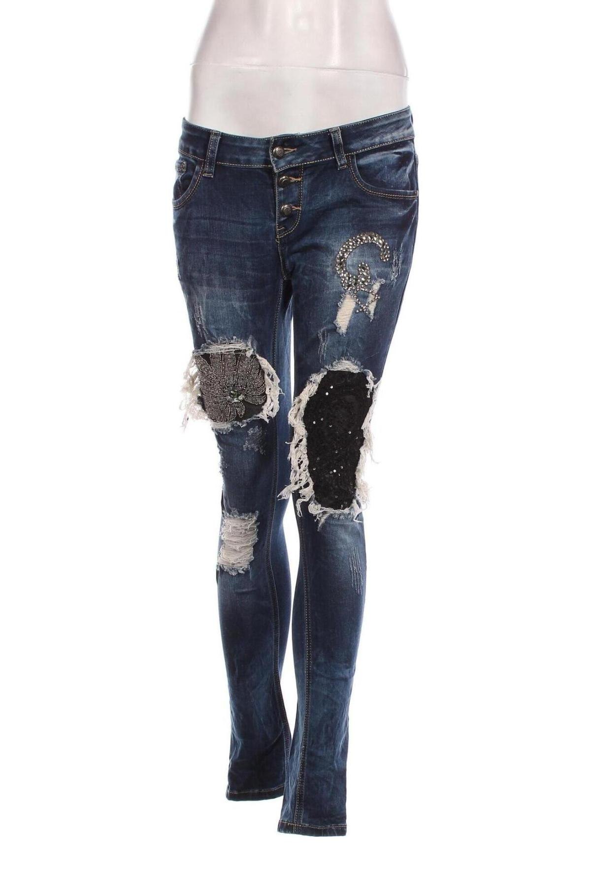 Damskie jeansy Original Denim, Rozmiar M, Kolor Niebieski, Cena 20,99 zł