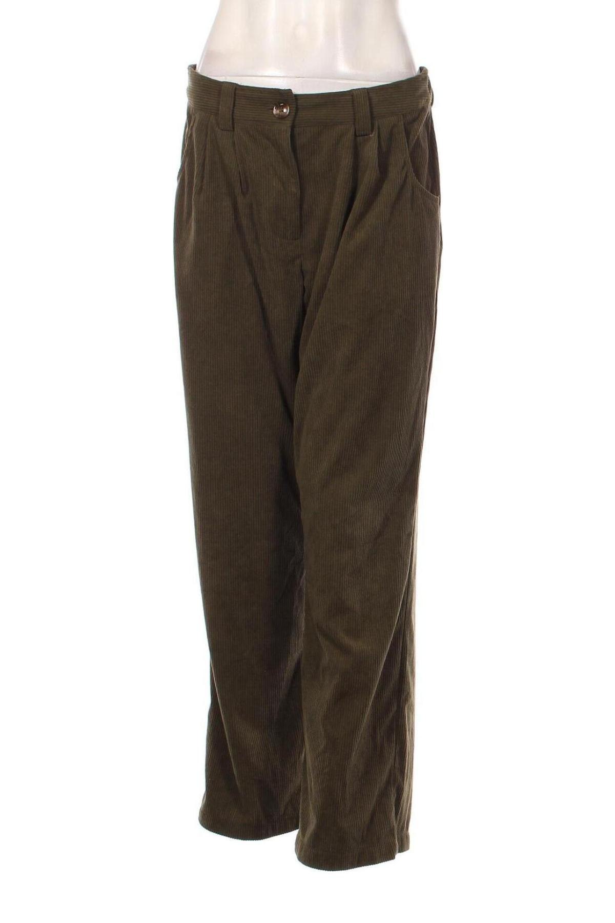 Pantaloni de velvet de femei, Mărime M, Culoare Verde, Preț 30,99 Lei