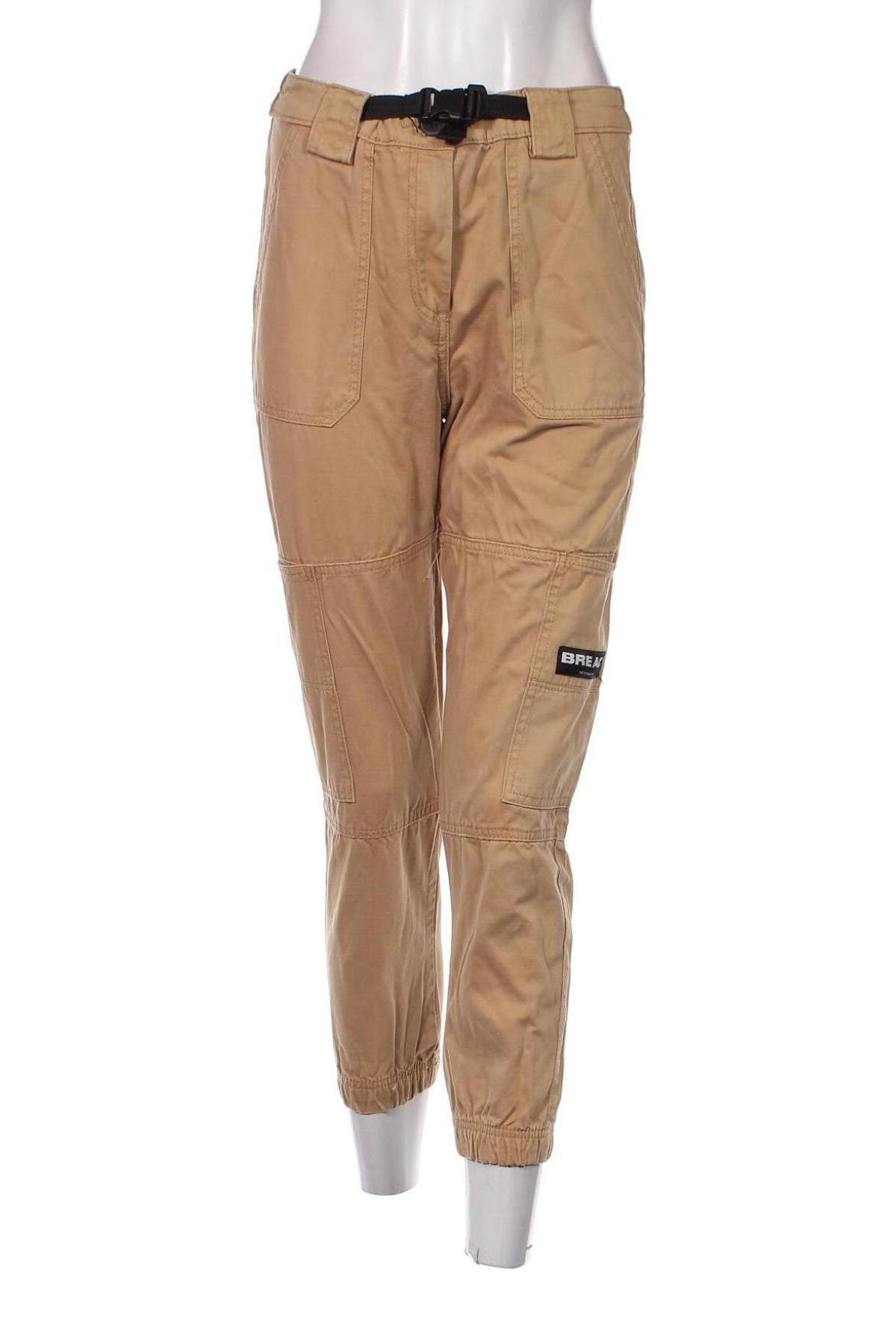 Damenhose Bershka, Größe S, Farbe Beige, Preis € 9,29