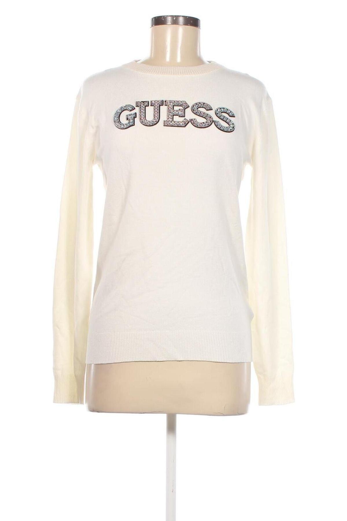 Pulover de femei Guess, Mărime L, Culoare Ecru, Preț 205,99 Lei