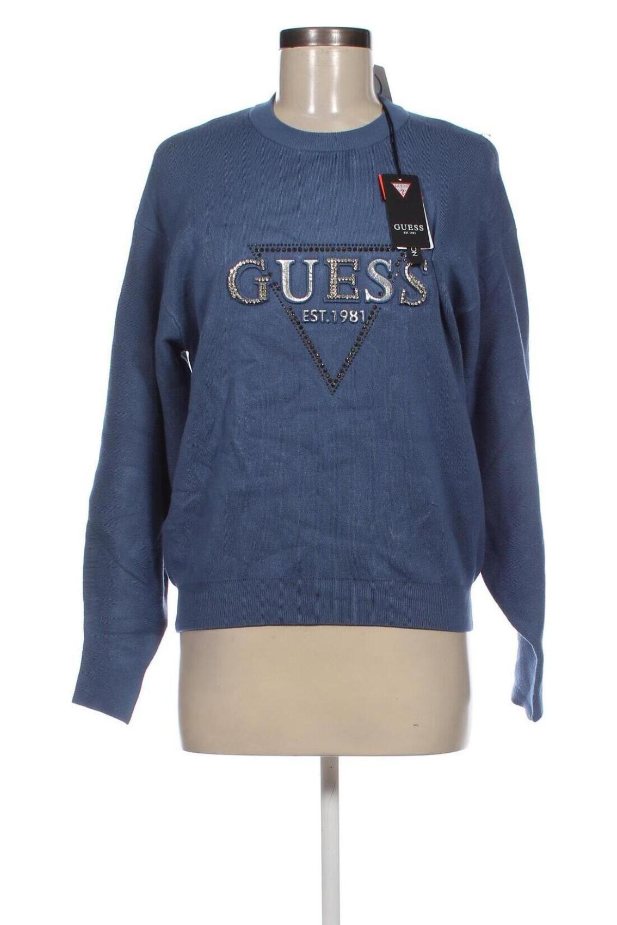 Pulover de femei Guess, Mărime M, Culoare Albastru, Preț 230,99 Lei