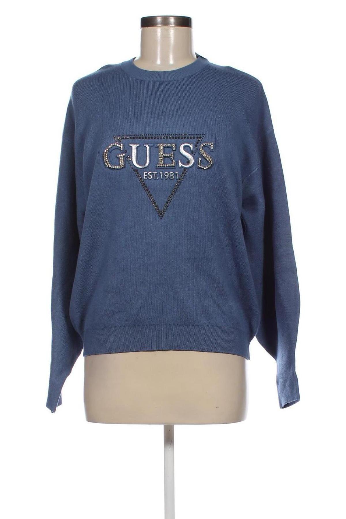 Pulover de femei Guess, Mărime L, Culoare Albastru, Preț 230,99 Lei