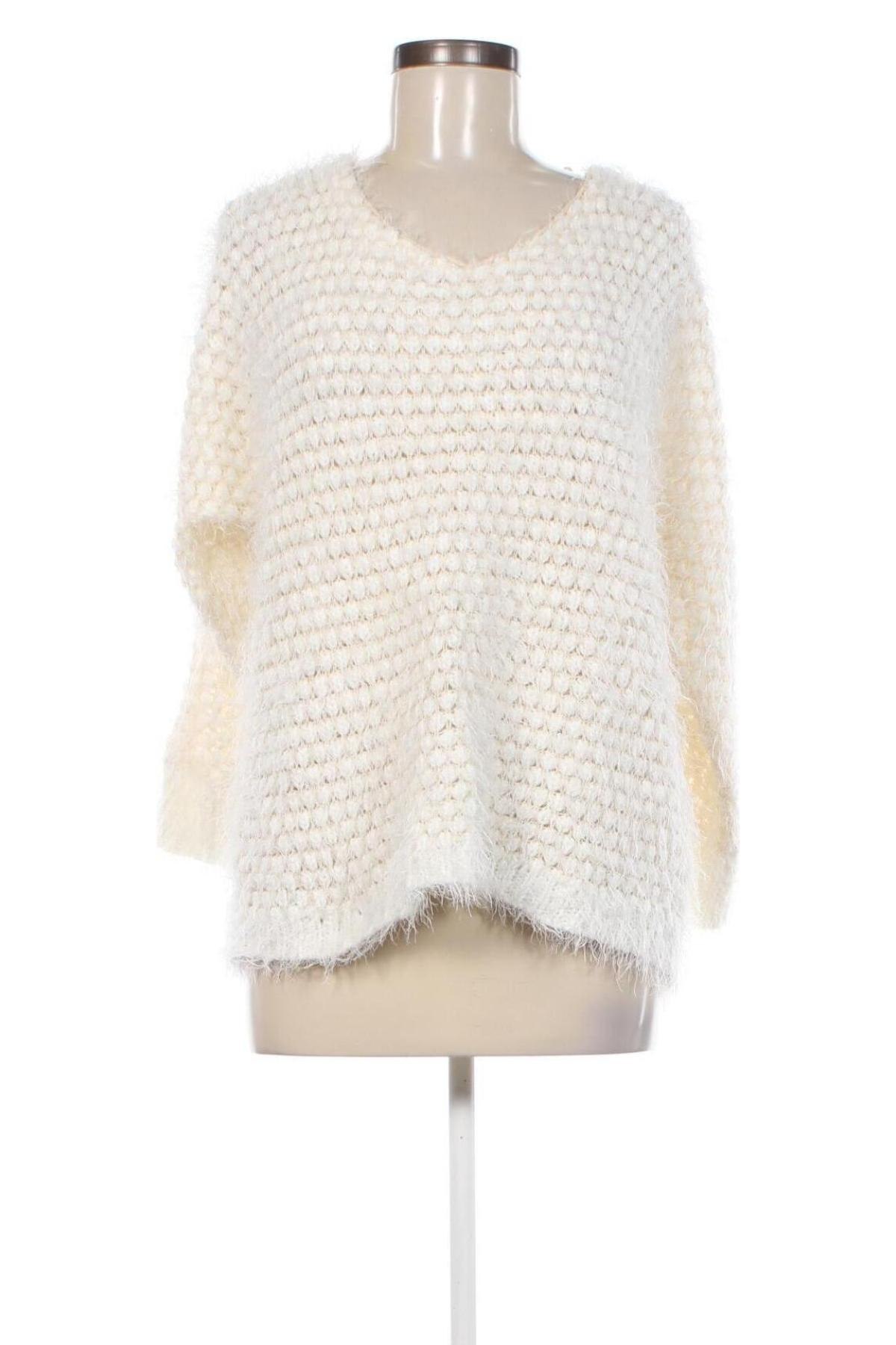 Damenpullover Laura Torelli, Größe L, Farbe Weiß, Preis 7,49 €