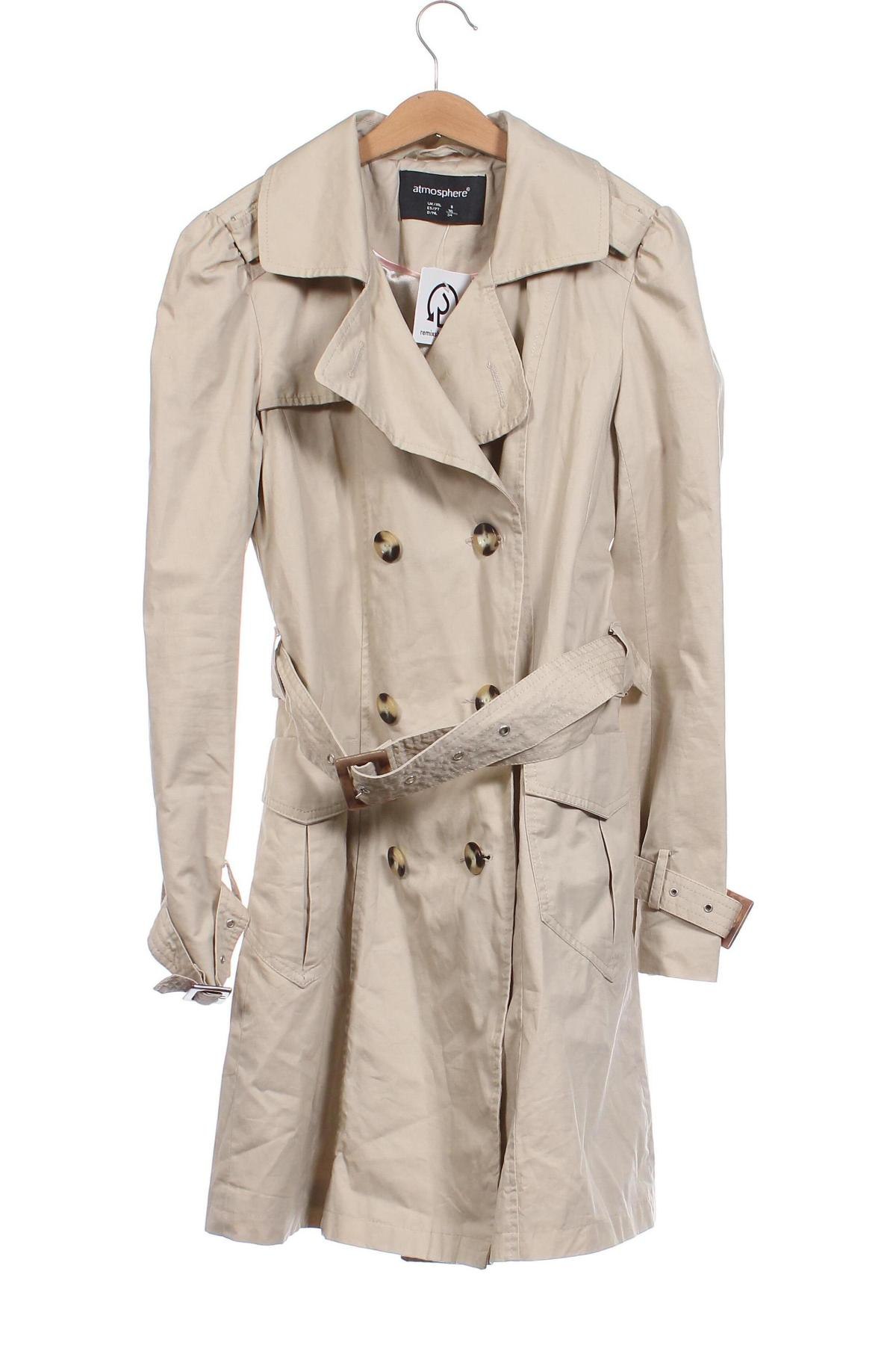 Trench de femei Atmosphere, Mărime XS, Culoare Bej, Preț 191,33 Lei