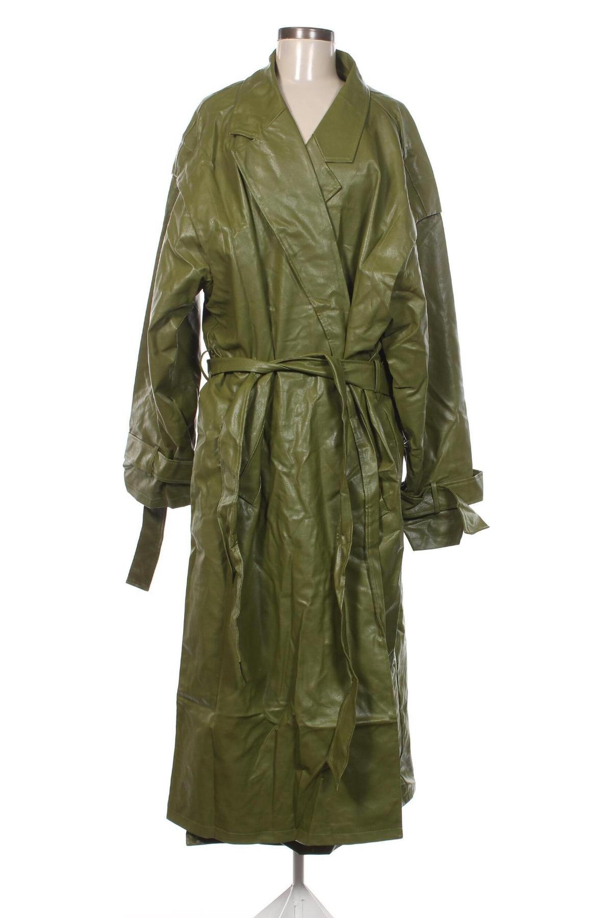 Trench de femei Pretty Little Thing, Mărime XXL, Culoare Verde, Preț 177,99 Lei