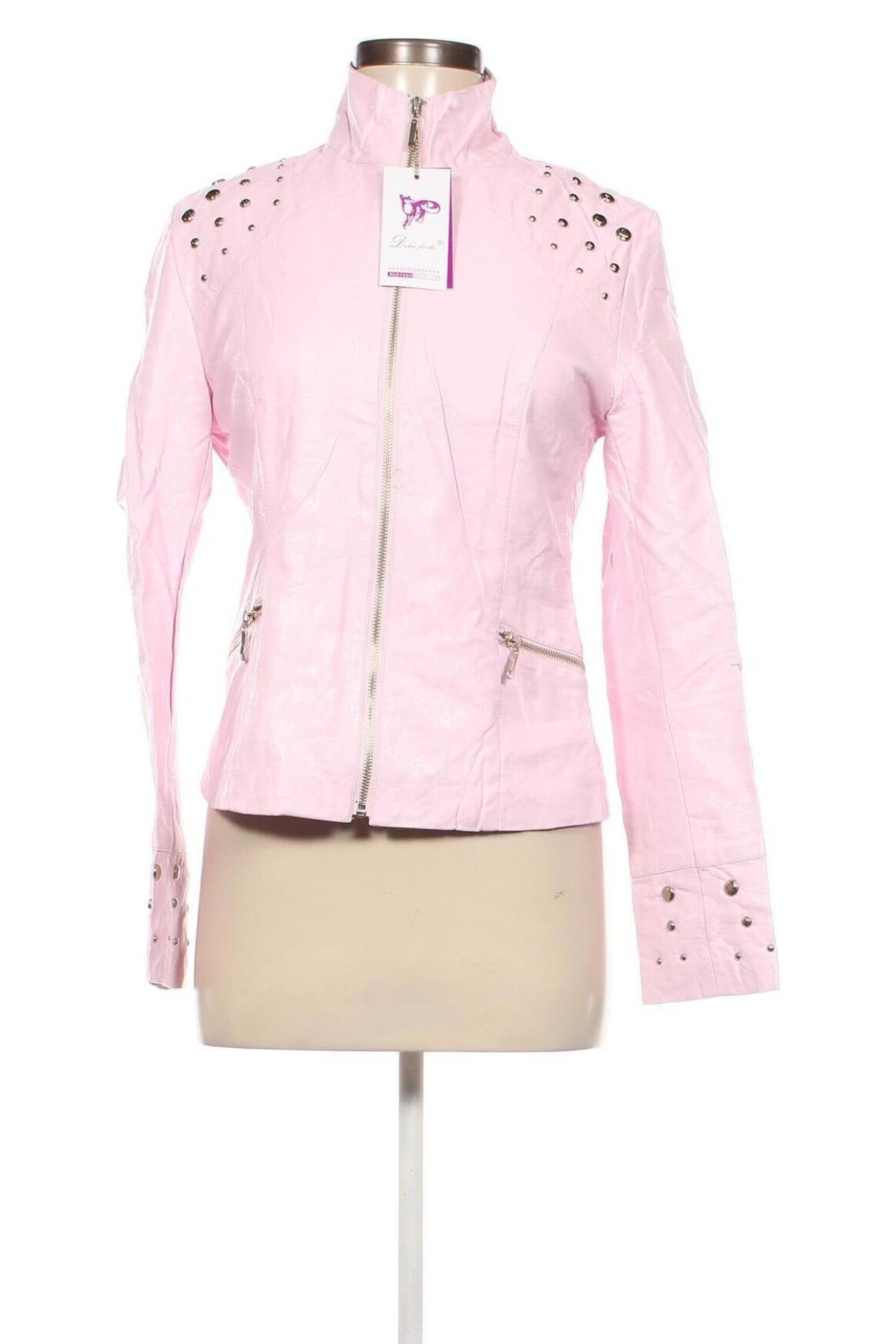 Damen Lederjacke, Größe L, Farbe Rosa, Preis € 16,99