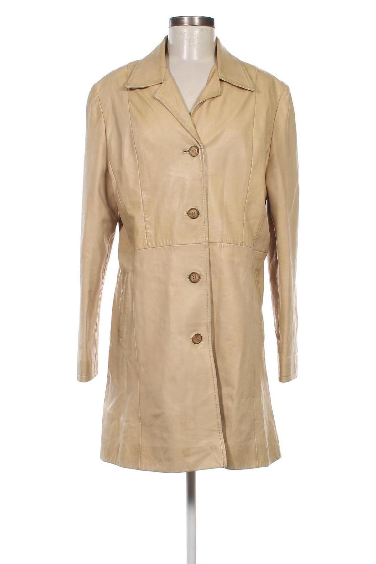 Damen Lederjacke Montgomery, Größe XL, Farbe Beige, Preis 86,99 €