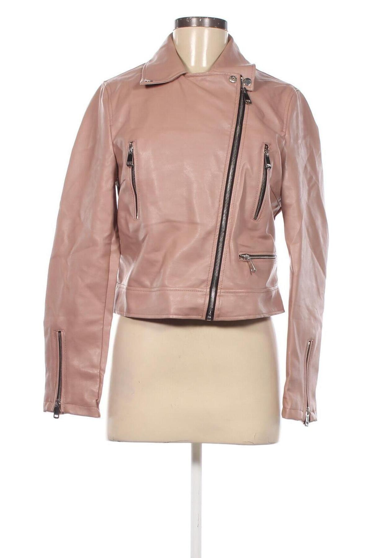 Damen Lederjacke New Look, Größe M, Farbe Aschrosa, Preis € 15,99