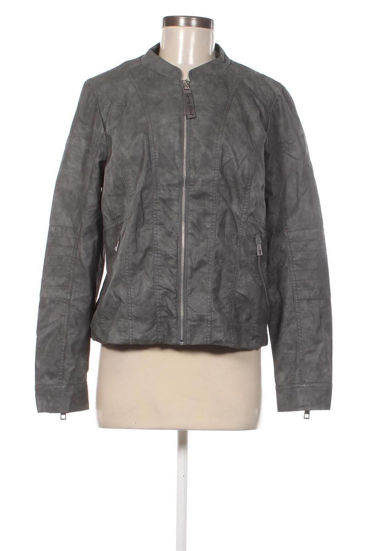 Damen Lederjacke Street One, Größe M, Farbe Grau, Preis € 16,79