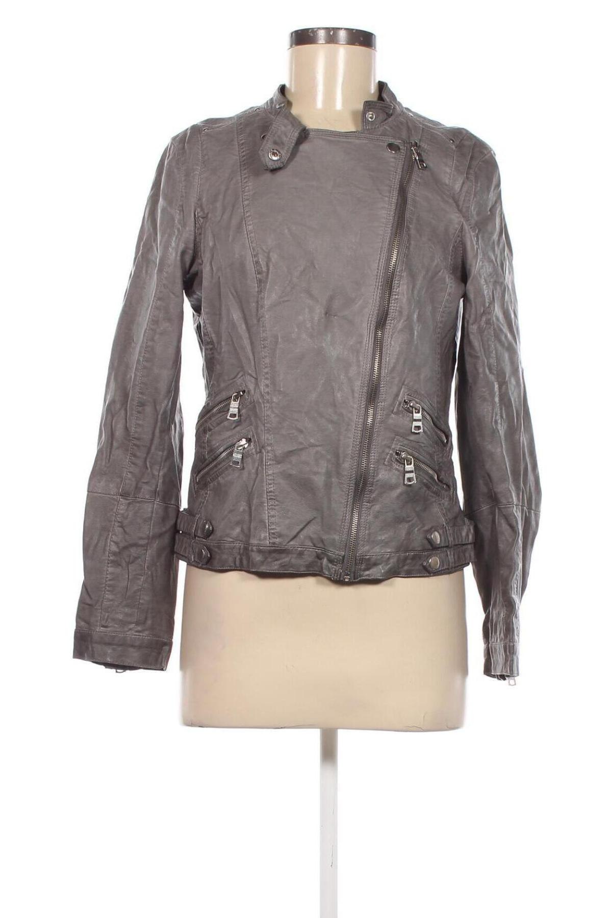 Damen Lederjacke Yessica, Größe M, Farbe Grau, Preis € 15,99