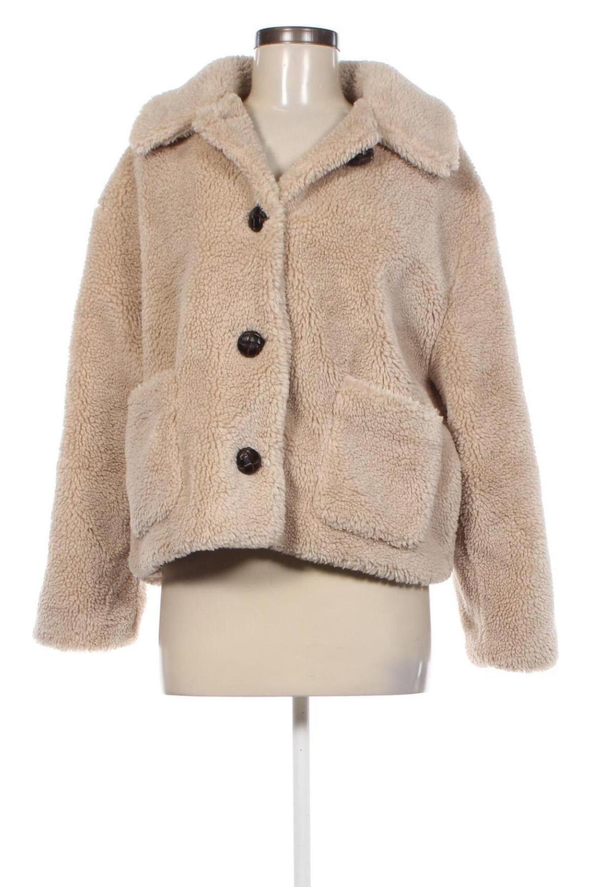 Damenmantel Zara, Größe M, Farbe Beige, Preis 47,32 €