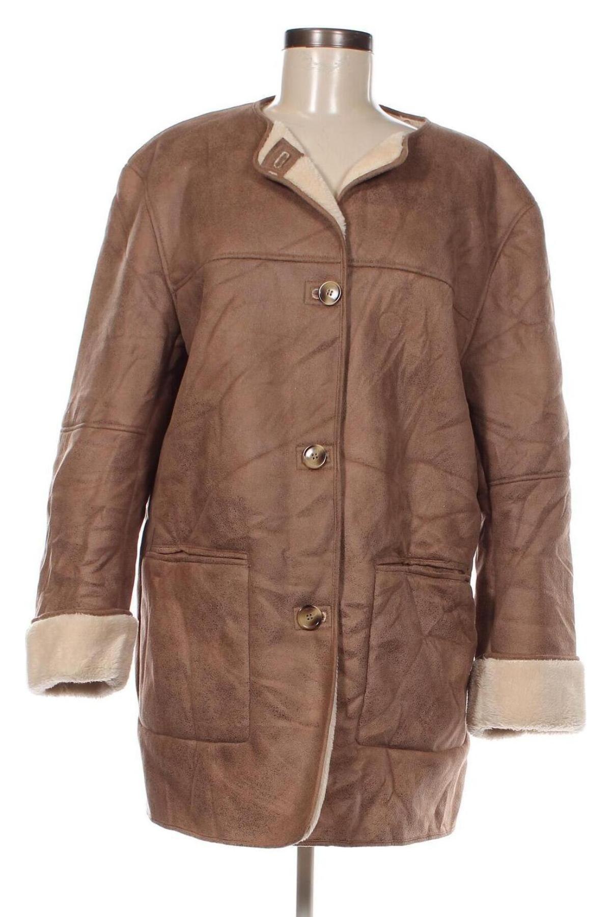 Damenmantel Zara Trafaluc, Größe L, Farbe Beige, Preis 28,99 €