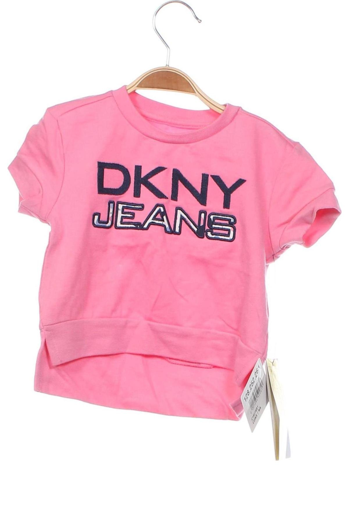 Dziecięca bluzka DKNY Jeans, Rozmiar 9-12m/ 74-80 cm, Kolor Różowy, Cena 71,64 zł