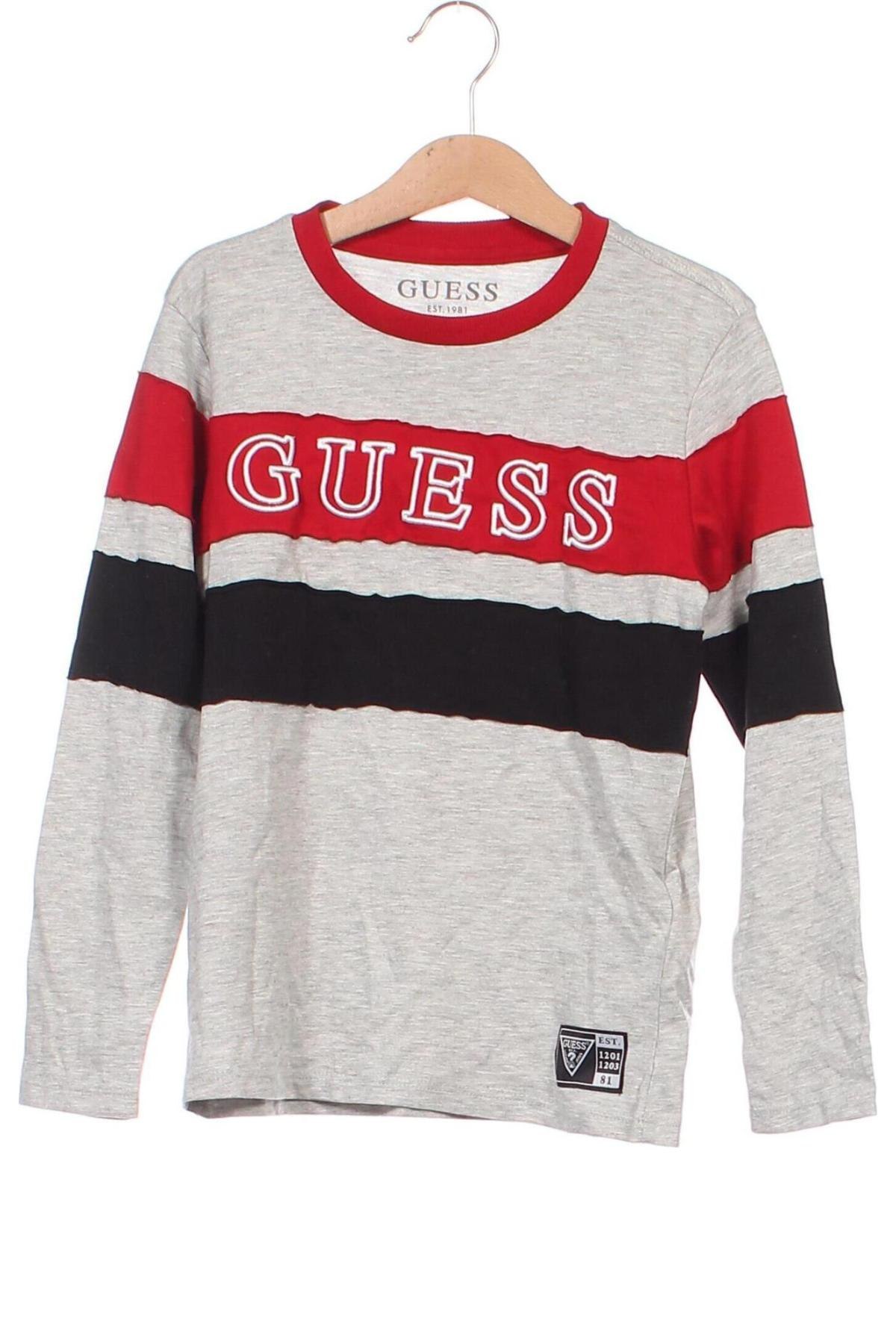 Детска блуза Guess, Размер 6-7y/ 122-128 см, Цвят Сив, Цена 77,00 лв.