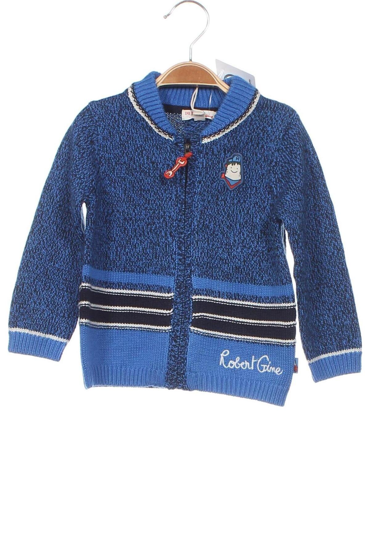 Kinder Strickjacke Du Pareil Au Meme, Größe 12-18m/ 80-86 cm, Farbe Blau, Preis 7,29 €