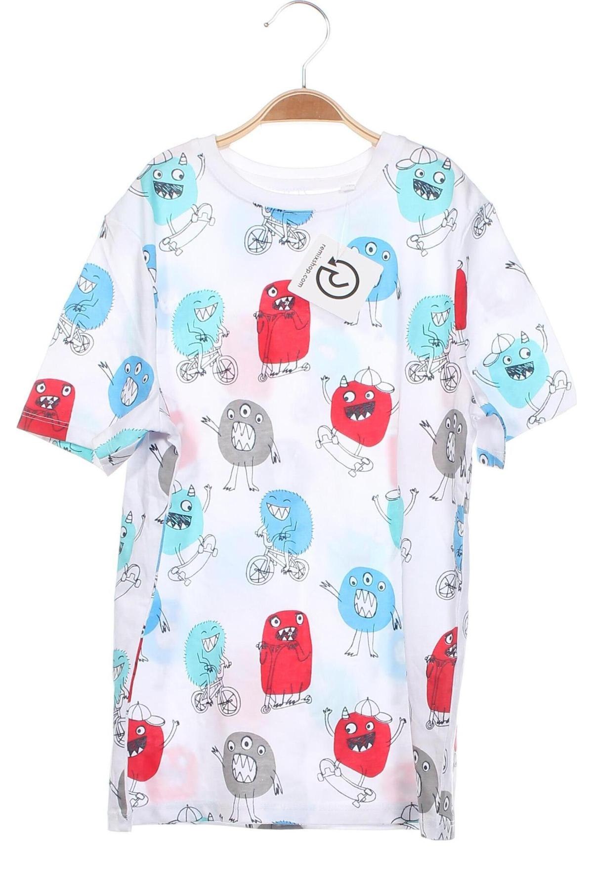 Dziecięcy T-shirt C&A, Rozmiar 7-8y/ 128-134 cm, Kolor Biały, Cena 36,05 zł