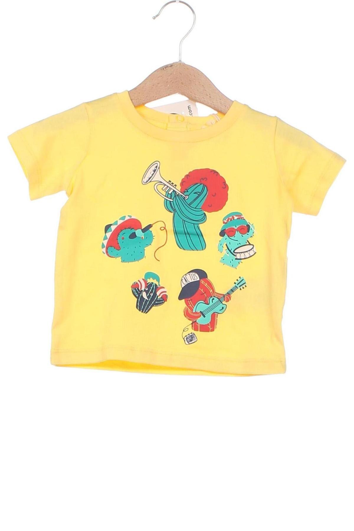 Tricou pentru copii Du Pareil Au Meme, Mărime 9-12m/ 74-80 cm, Culoare Galben, Preț 31,49 Lei