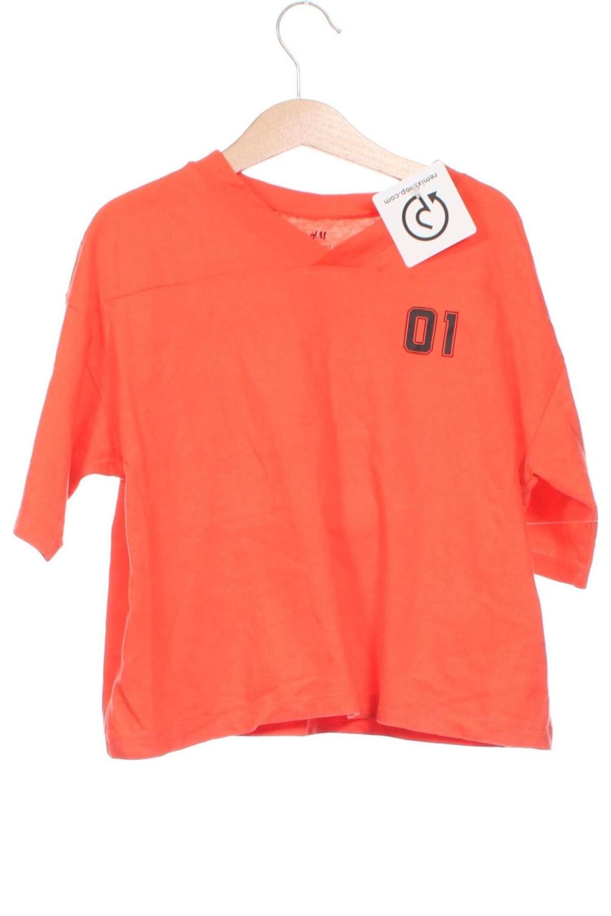 Kinder T-Shirt H&M, Größe 4-5y/ 110-116 cm, Farbe Orange, Preis 1,99 €