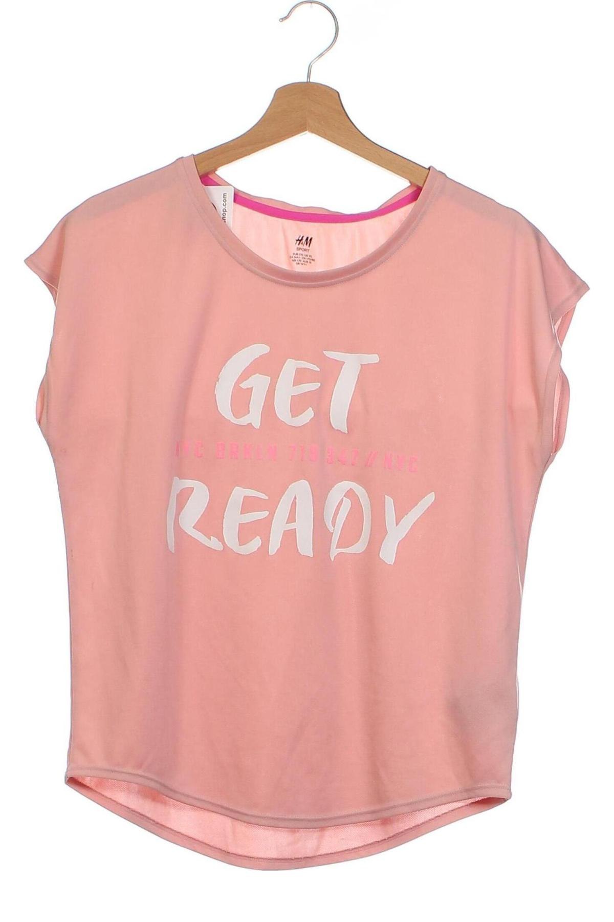 Kinder T-Shirt H&M Sport, Größe 14-15y/ 168-170 cm, Farbe Rosa, Preis 9,21 €