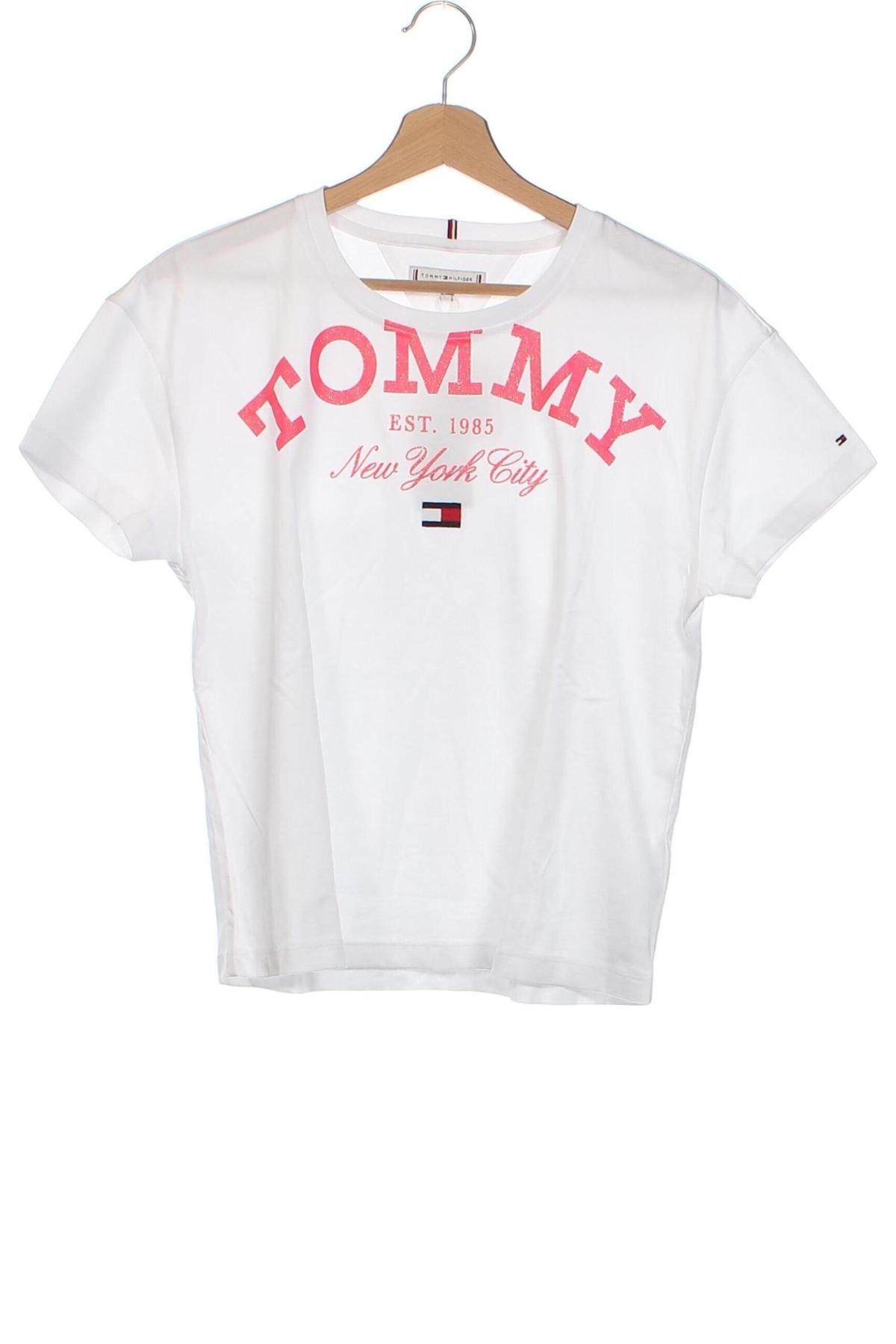 Dziecięcy T-shirt Tommy Hilfiger, Rozmiar 15-18y/ 170-176 cm, Kolor Biały, Cena 156,99 zł