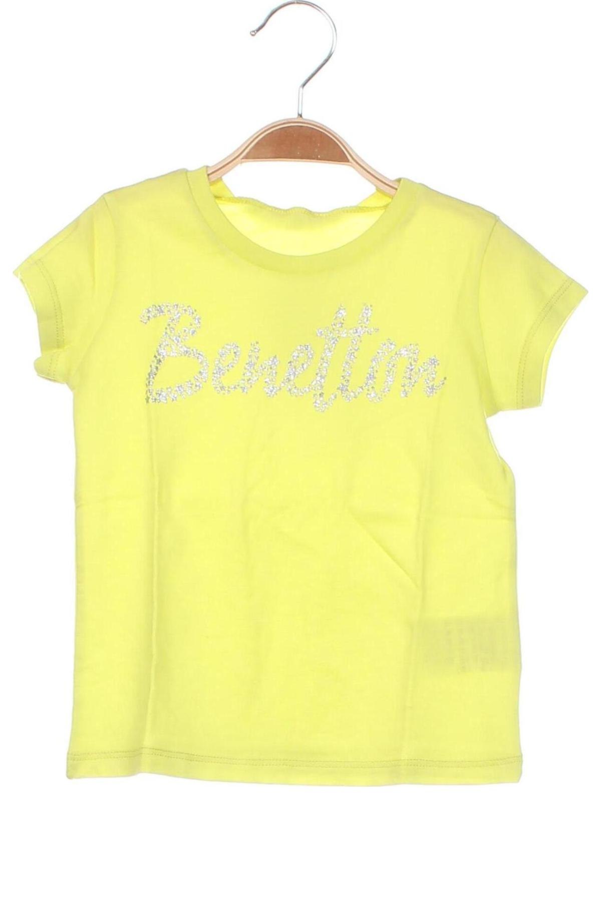 Tricou pentru copii United Colors Of Benetton, Mărime 18-24m/ 86-98 cm, Culoare Galben, Preț 111,84 Lei