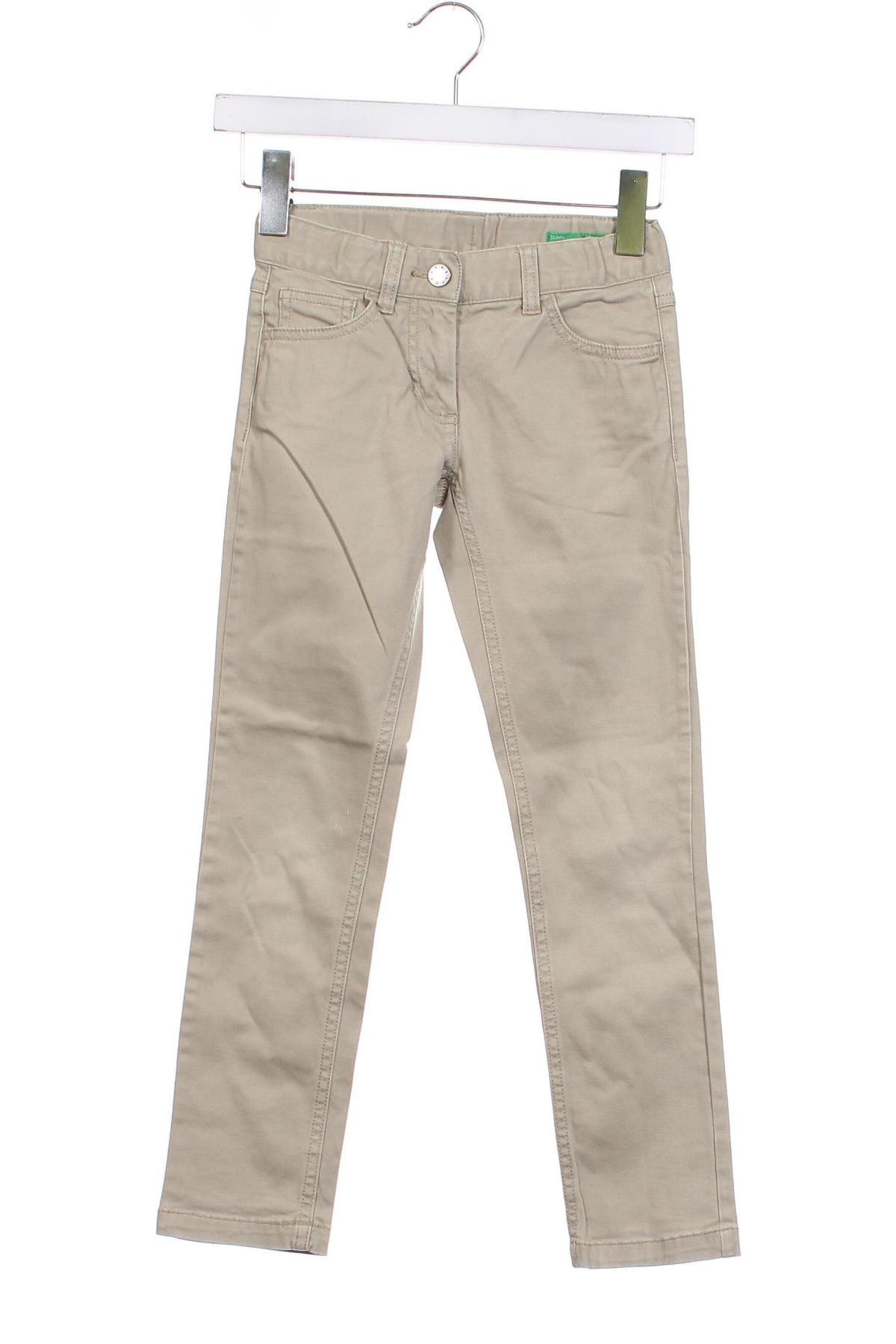 Dziecięce jeansy United Colors Of Benetton, Rozmiar 7-8y/ 128-134 cm, Kolor Beżowy, Cena 22,47 zł