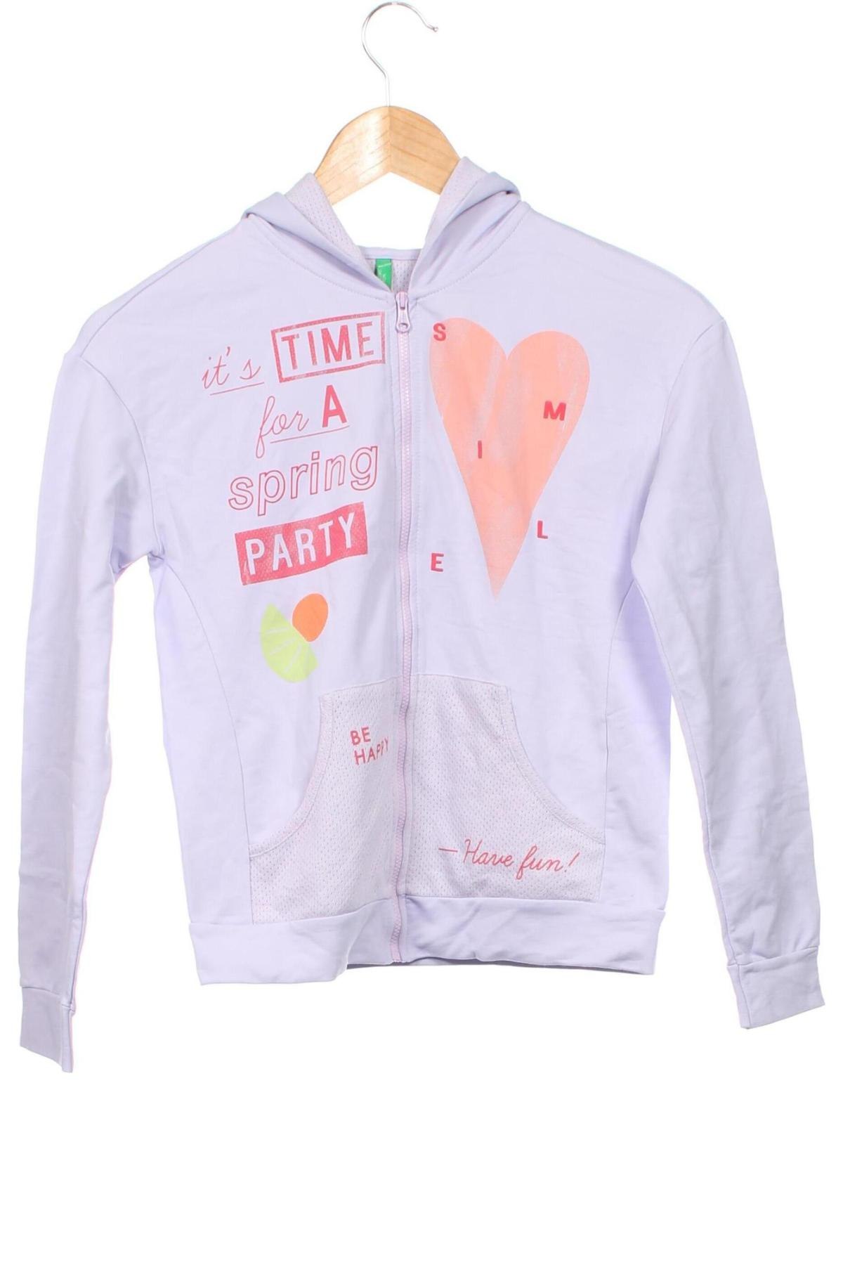 Dziecięca bluza United Colors Of Benetton, Rozmiar 10-11y/ 146-152 cm, Kolor Fioletowy, Cena 95,96 zł