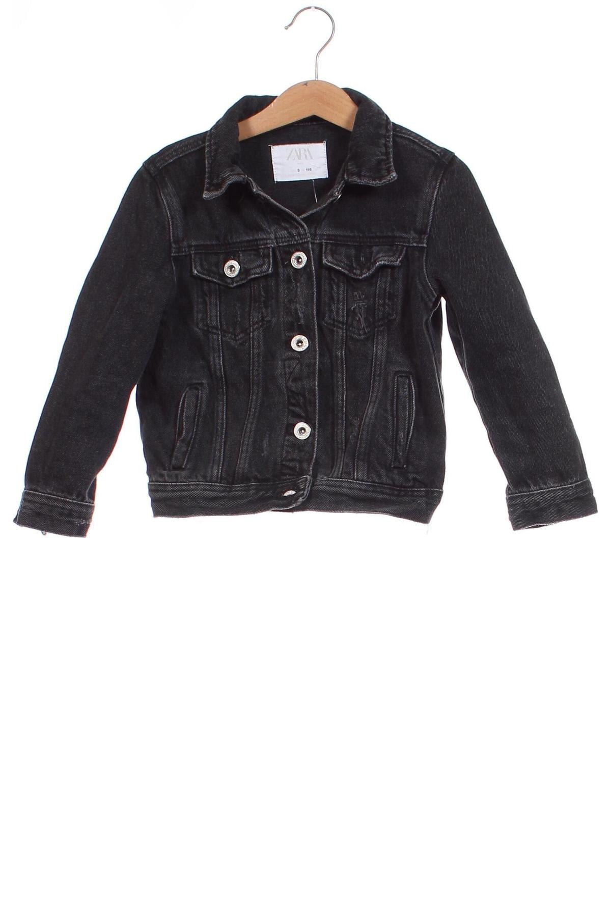 Kinder Jeansjacke Zara, Größe 4-5y/ 110-116 cm, Farbe Grau, Preis € 19,44