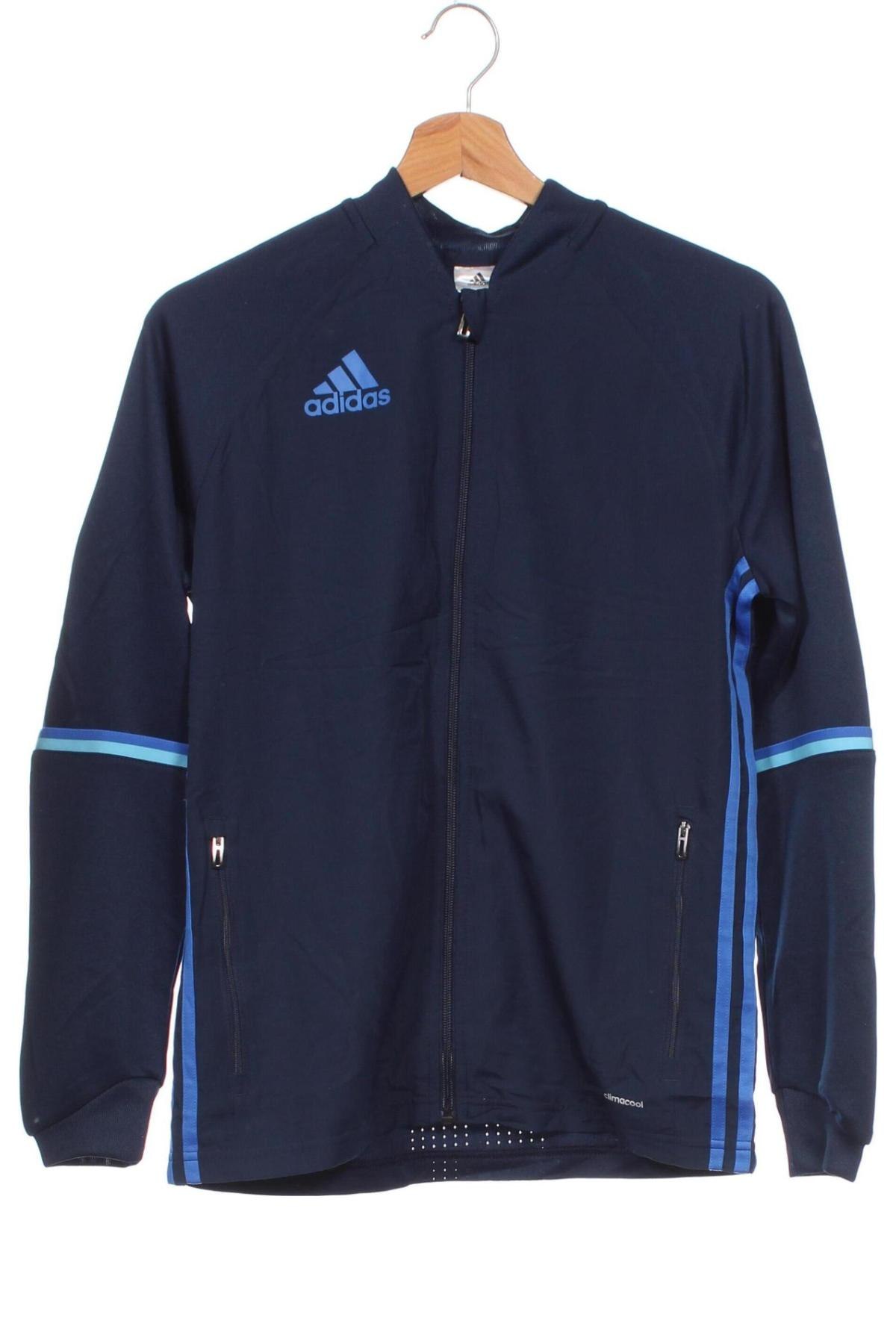 Bluză de trening, pentru copii Adidas, Mărime 13-14y/ 164-168 cm, Culoare Albastru, Preț 95,39 Lei