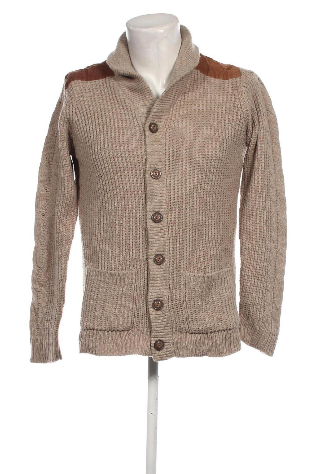 Herren Strickjacke Clockhouse, Größe L, Farbe Beige, Preis 9,49 €