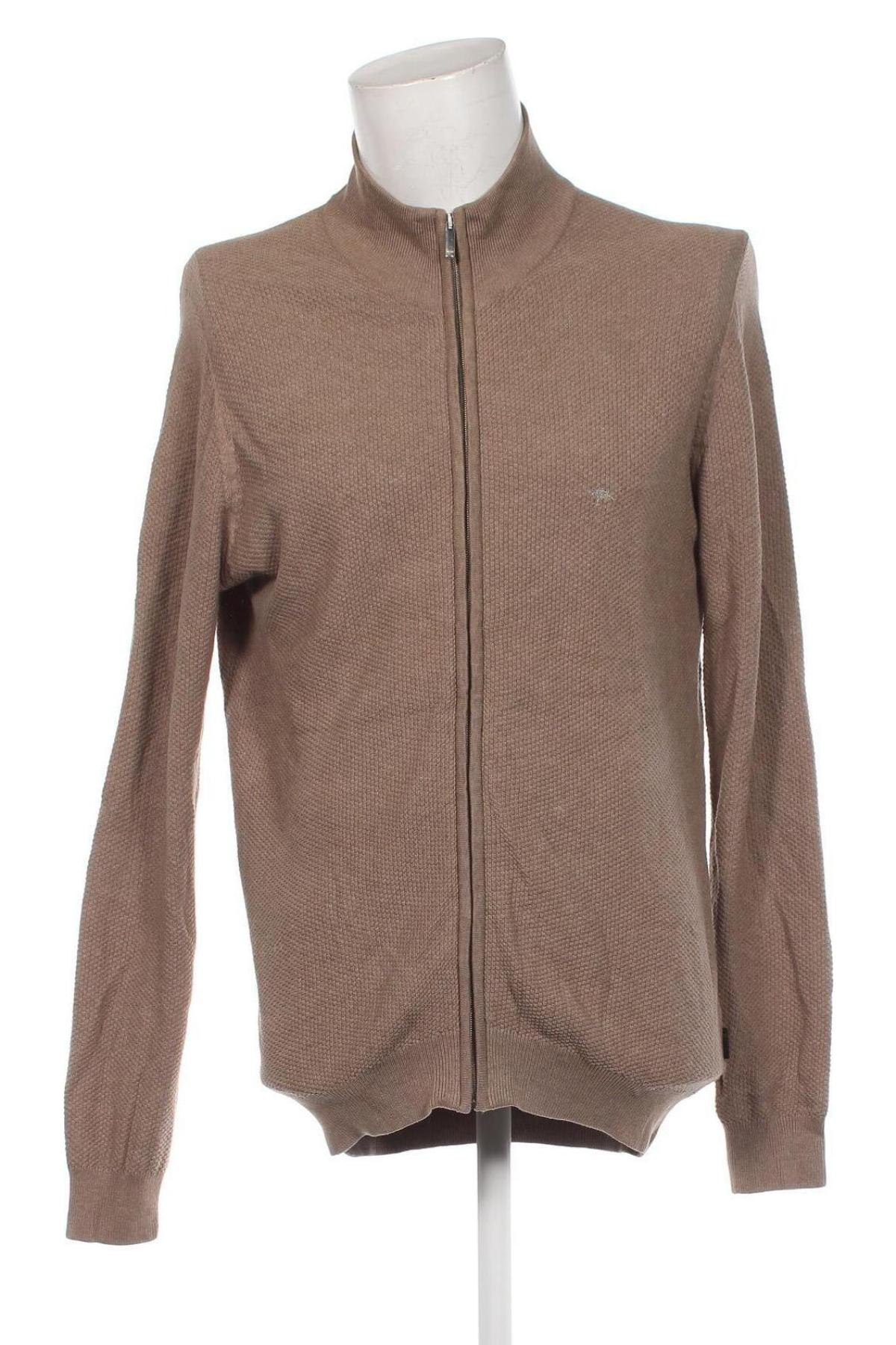 Herren Strickjacke Fynch-Hatton, Größe M, Farbe Beige, Preis € 19,99