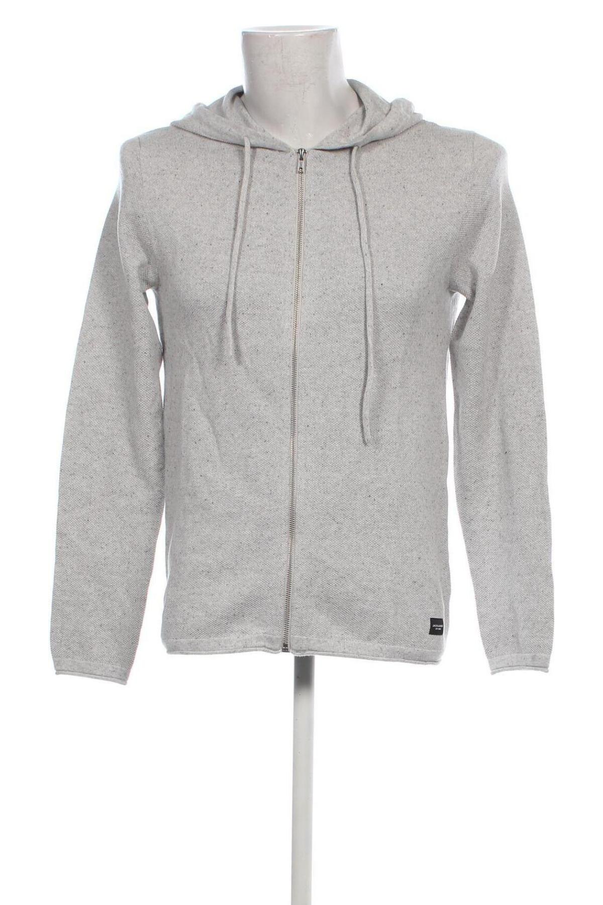 Herren Strickjacke Jack & Jones, Größe M, Farbe Grau, Preis € 17,99