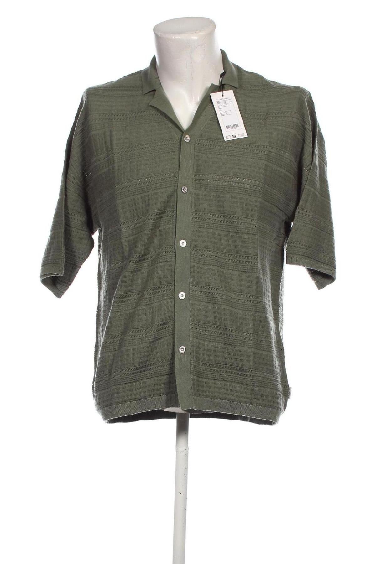 Jachetă tricotată de bărbați Jack & Jones, Mărime L, Culoare Verde, Preț 97,99 Lei