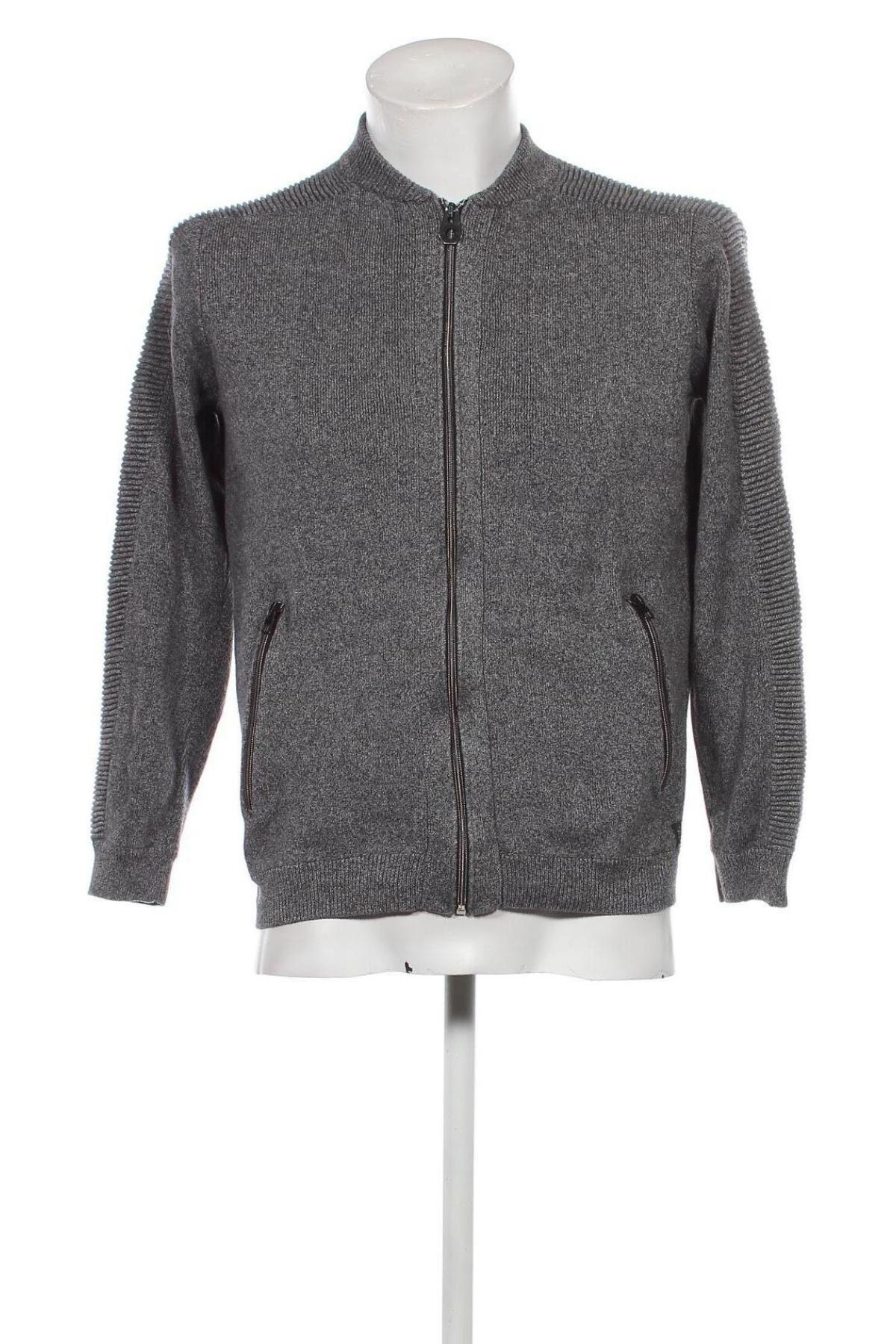 Herren Strickjacke Tom Tailor, Größe L, Farbe Grau, Preis 33,40 €