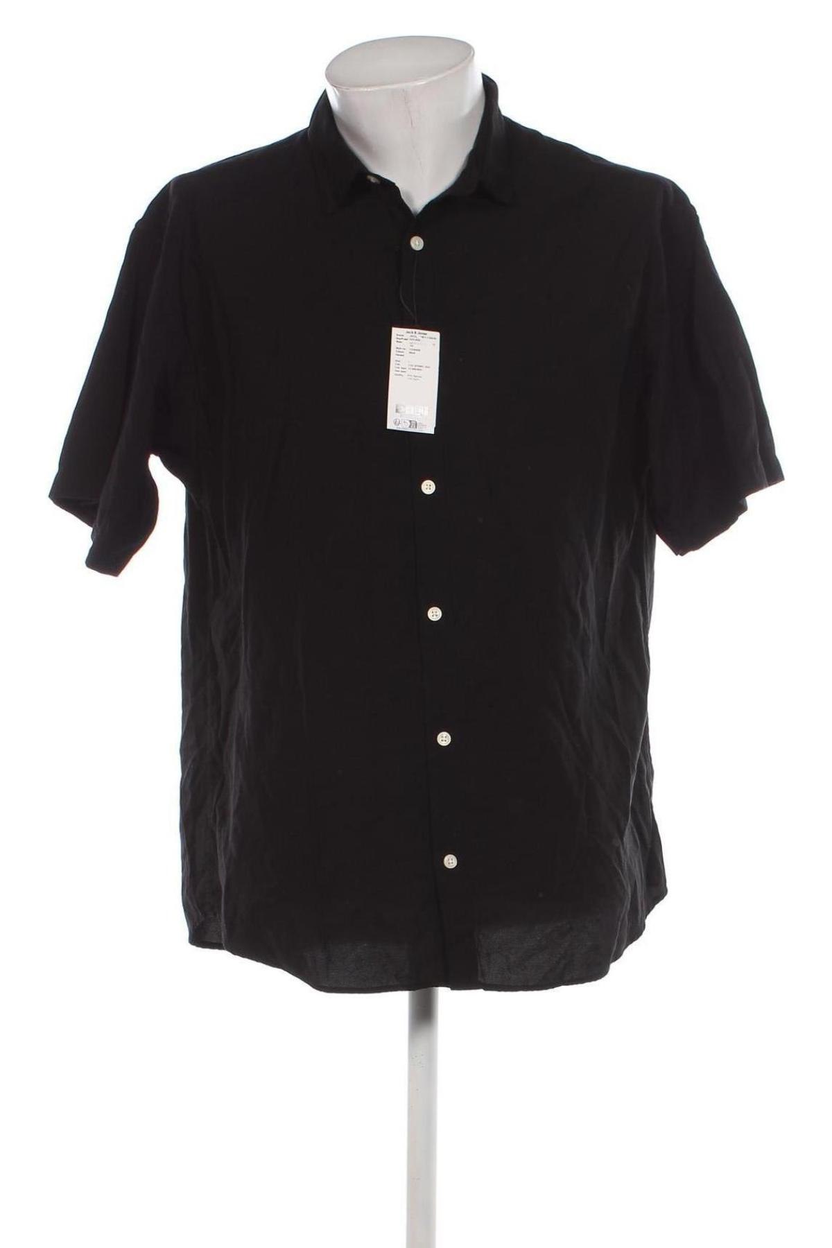 Cămașă de bărbați Jack & Jones, Mărime L, Culoare Negru, Preț 215,99 Lei