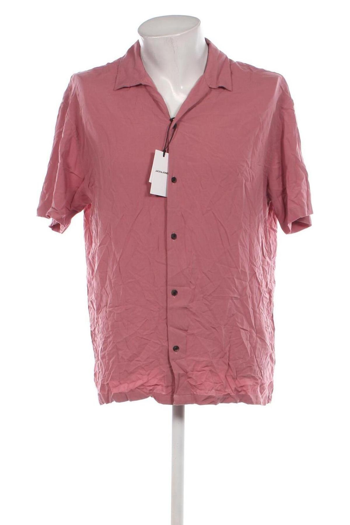 Herrenhemd Jack & Jones, Größe L, Farbe Rosa, Preis € 12,99