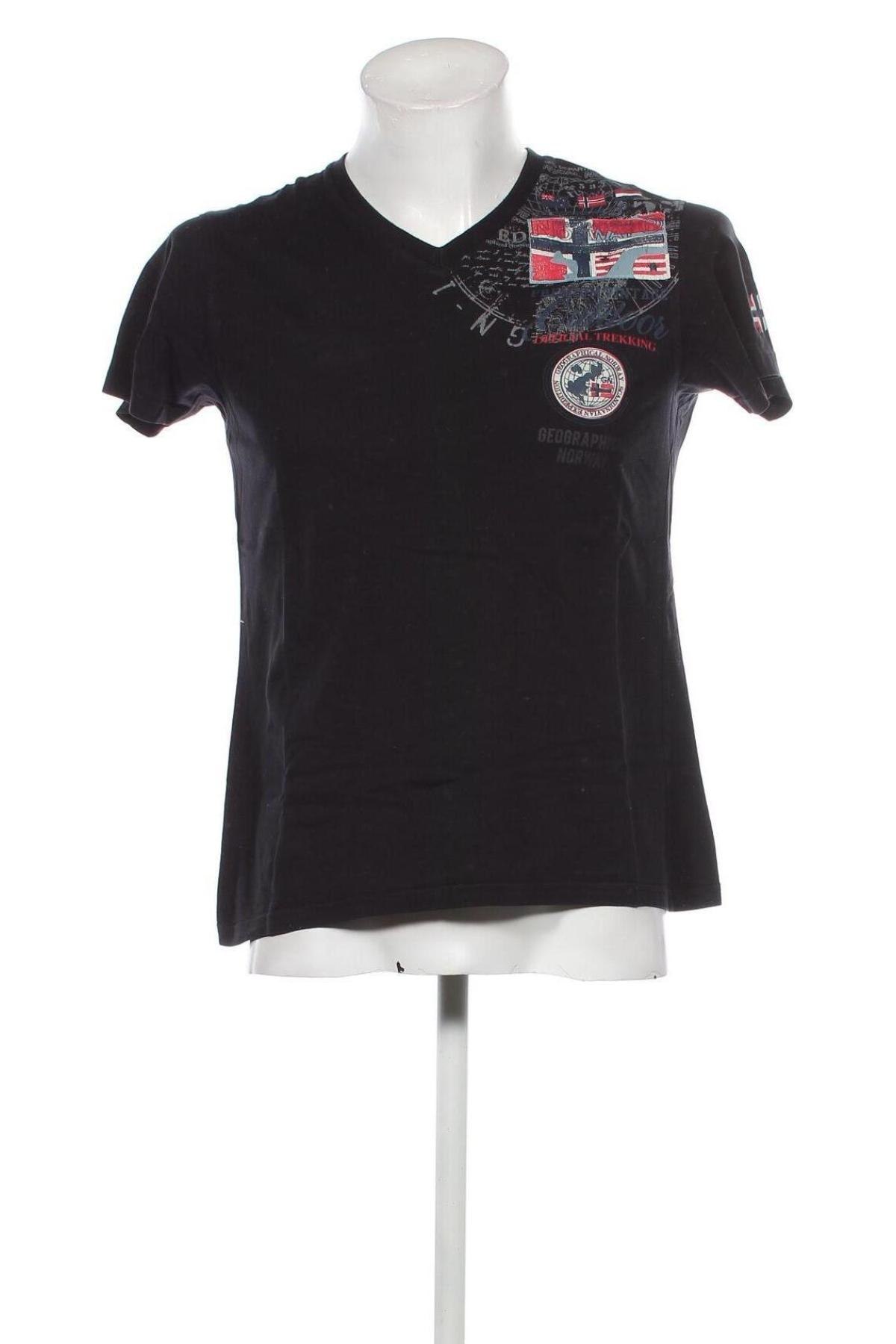 Tricou de bărbați Geographical Norway, Mărime M, Culoare Negru, Preț 236,84 Lei