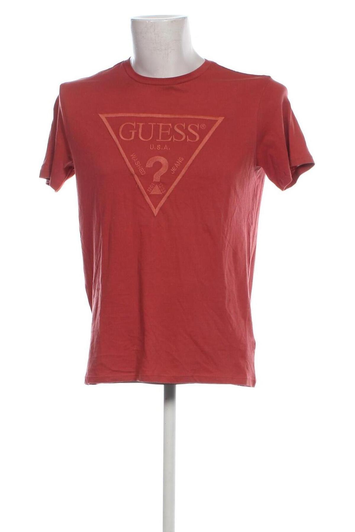 Мъжка тениска Guess, Размер M, Цвят Червен, Цена 40,49 лв.