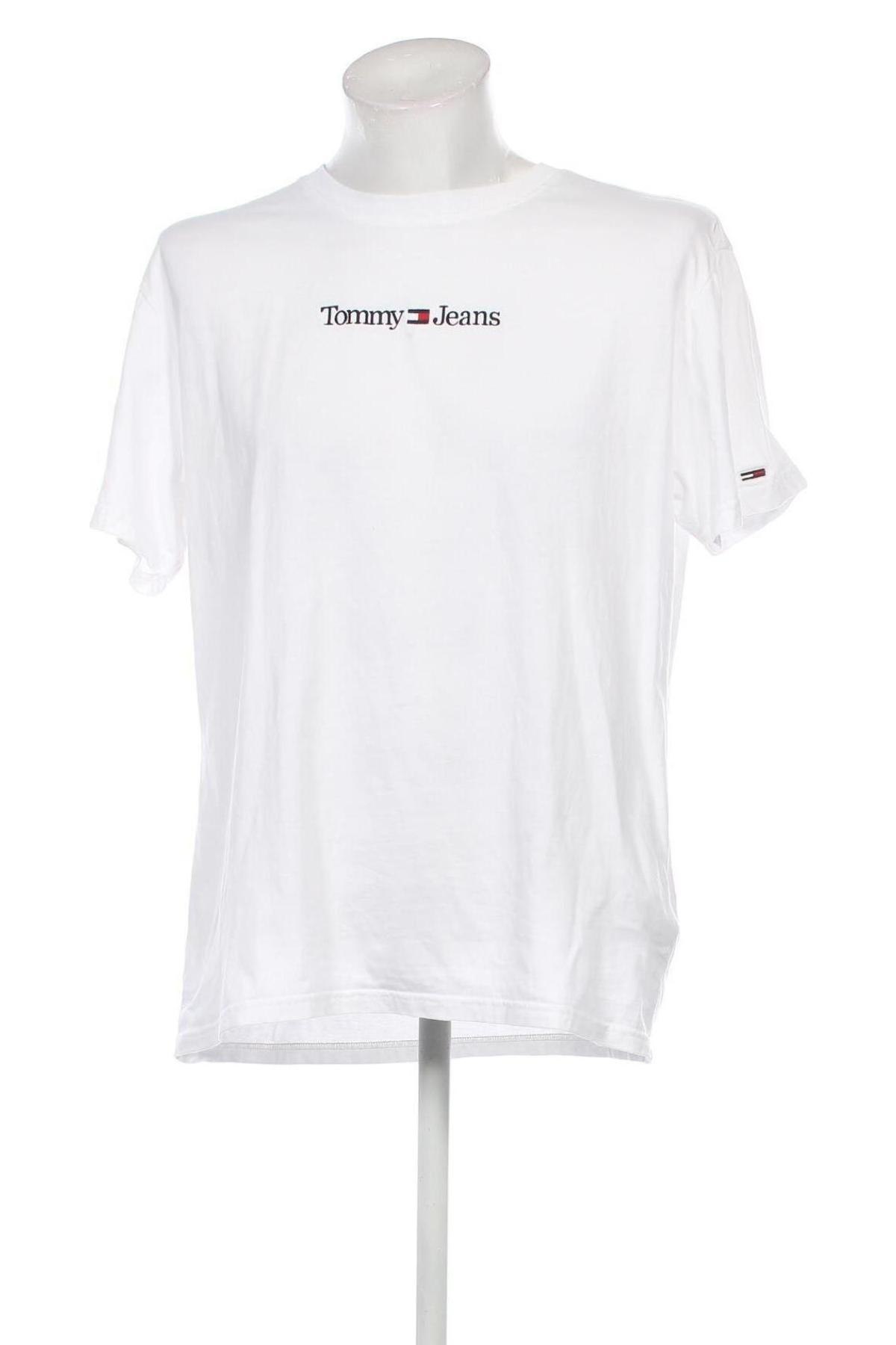 Tricou de bărbați Tommy Jeans, Mărime XL, Culoare Alb, Preț 161,99 Lei